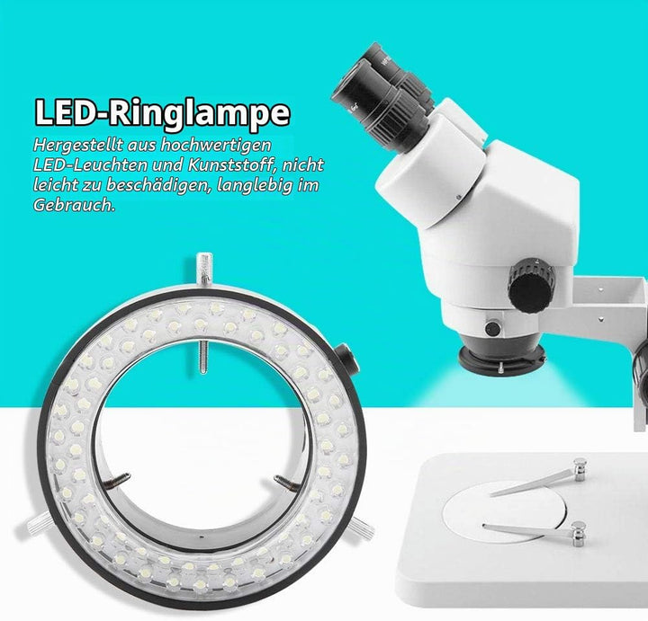 Mikroskop Beleuchtung Led, 3.5W Led Ringlicht Mikroskop Kamera 56 LEDs Perlen Lichtquelle, Helligkei
