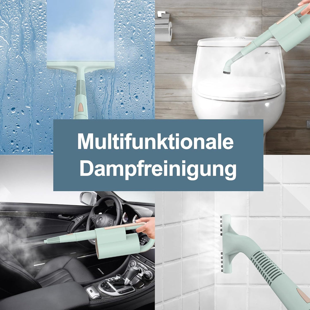 Newbealer Dampfreiniger 2-in-1 mit abnehmbarem Handdampfreiniger, 1200 W, 3 einstellbare Dampfstufen