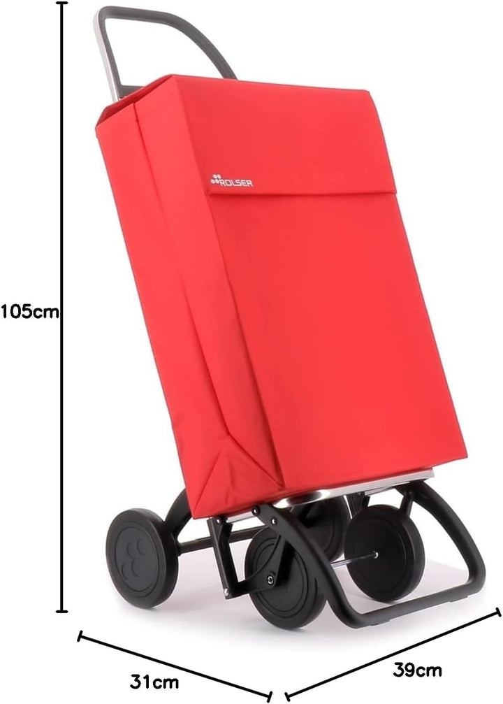 Einkaufstrolley Rolser Jean LN 4 Räder - Rot, Rot