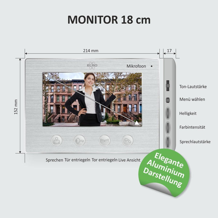 ELRO DV4000IP-3 WiFi-IP-Video-Türsprechanlage │ 3 Wohnungen │ 1080P Full-HD-Kamera mit Nachtsicht │
