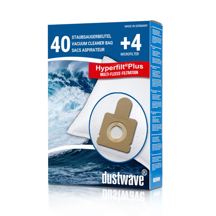 Dustwave® 40 Staubsaugerbeutel für Hoover H 64 / H64 - hocheffizient, mehrlagiges Mikrovlies mit Hyg