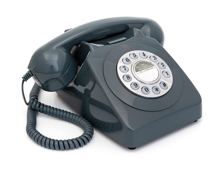 GPO 746PUSHGREY Telefon Grey Einzelbett, Grey Einzelbett