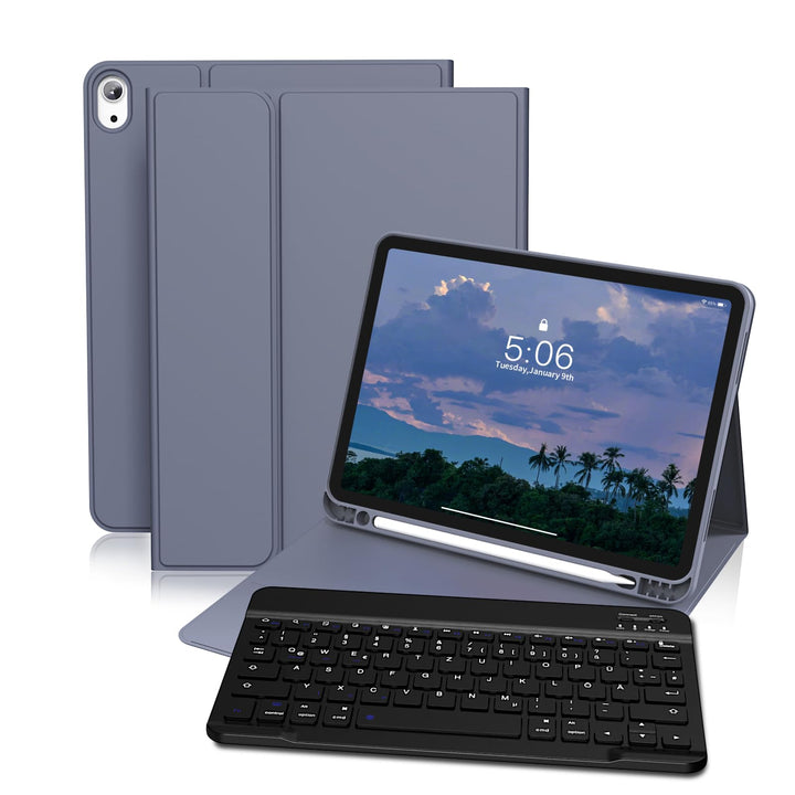 Hülle mit Tastatur für iPad Air 7./6. Generation 11 Zoll M3/M2 (2025/2024) &amp; 10,9 Zoll Air 5./4. Gen