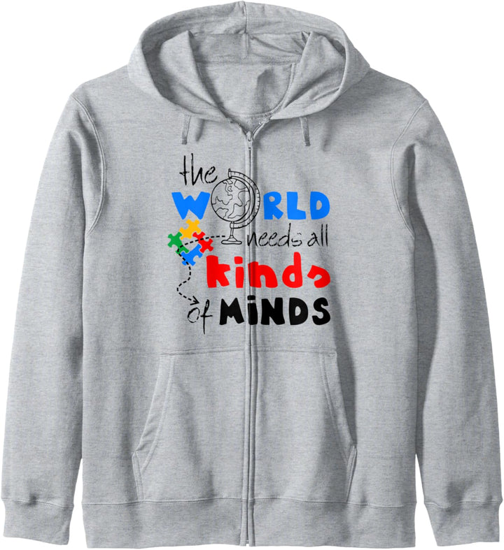Autismus-Bewusstsein Geschenk Die Welt braucht alle Arten vo Kapuzenjacke