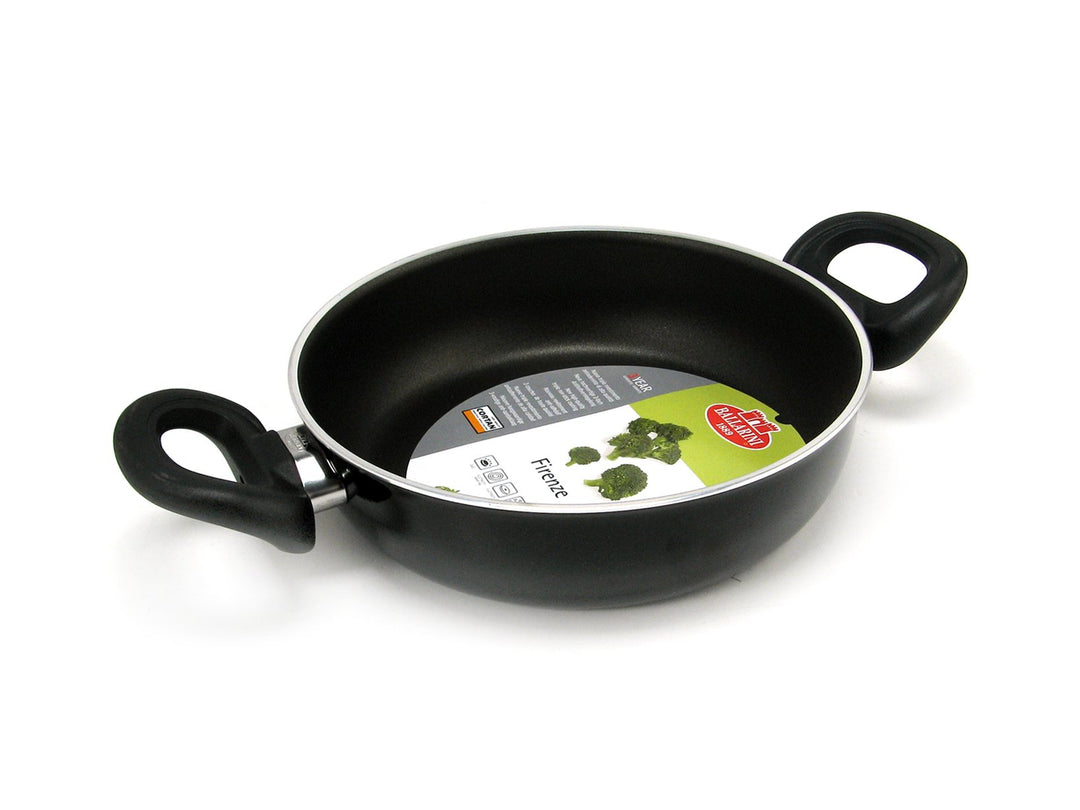 Ballarini Firenze Bratpfanne 2 Griffe, Cortan, Schwarz, Durchmesser 24 cm