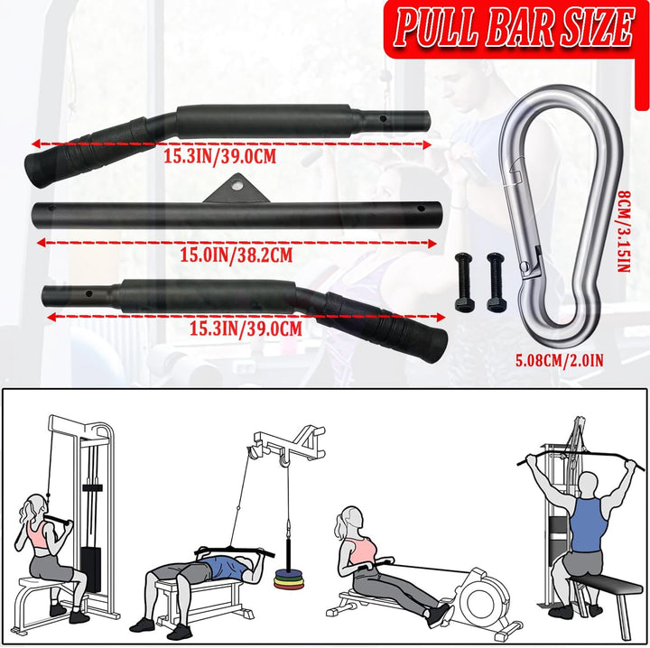 Latzugstange Bizeps Stange Gerade Stange DIY Klimmzugstangen mit Handgriffen Latzug Pulldown Trainin