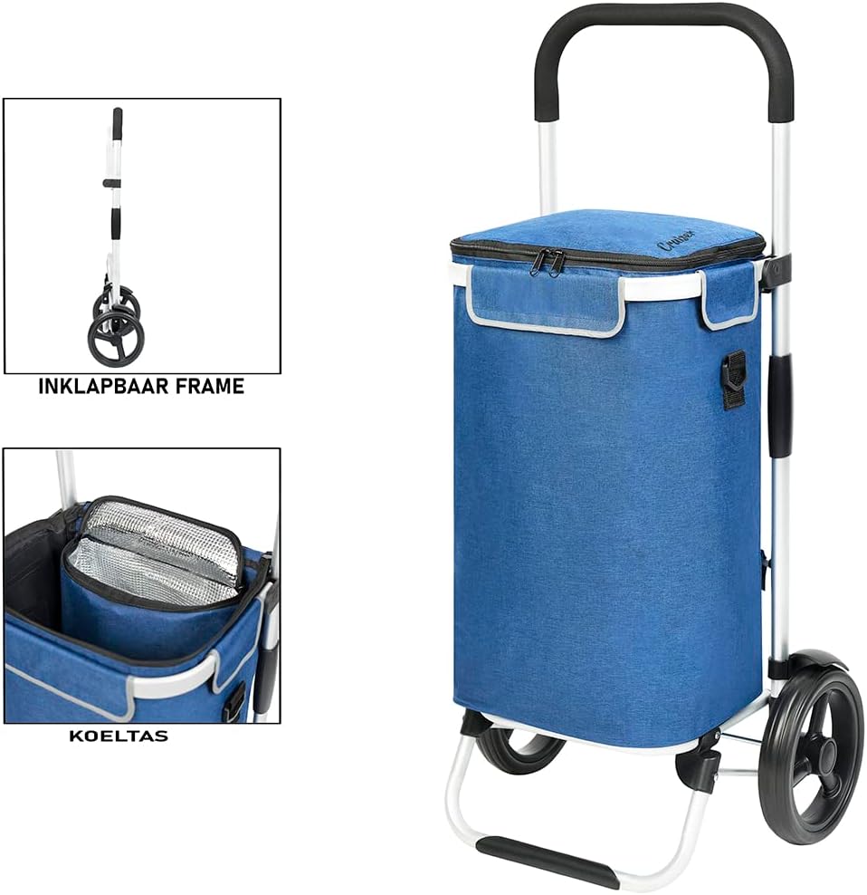 Shoppingcruiser Allround Einkaufstrolley mit Kühlfach 41ltr, klappbar, Einkaufswagen abnehmbare Tasc