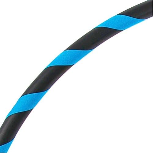 Faltbarer Anfänger Hula Hoop Reifen, Ø90/95/100/105cm Ø90cm Neon-Blau, Ø90cm Neon-Blau