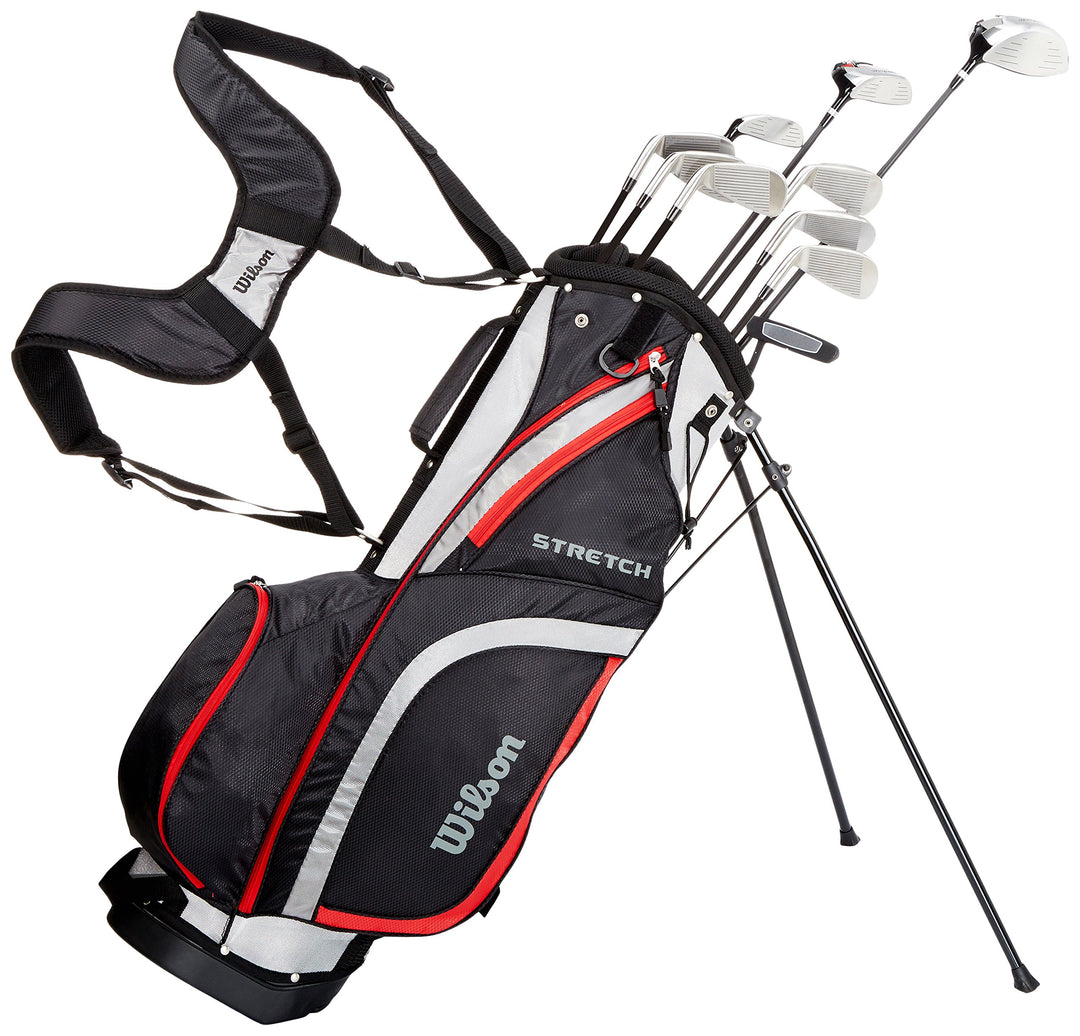 WILSON Herren Stretch XL Tasche Mit Golfschlägern Links/Standardlänge Mit Graphitschaft Single, Link