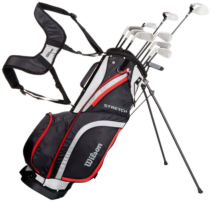 WILSON Herren Stretch XL Tasche Mit Golfschlägern Links/Standardlänge Mit Graphitschaft Single, Link