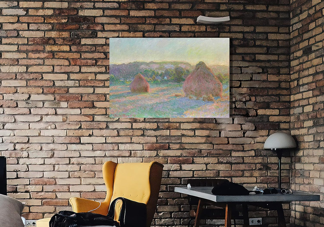 Claude Monet Kunstdruck auf Leinwand, Weizen-Ende des Sommers, 86 x 61 cm