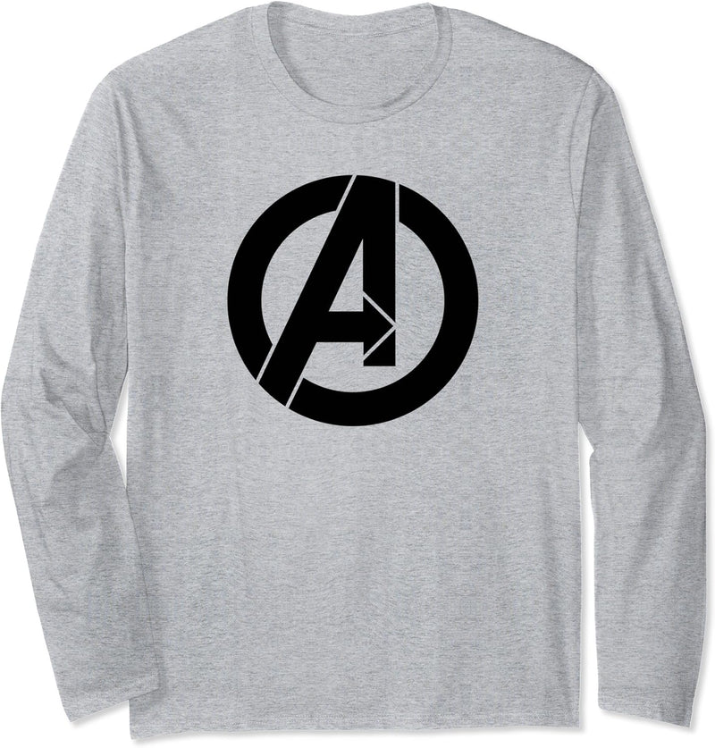 Marvel Avengers Black A Logo Langarmshirt