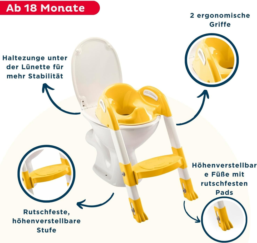 Thermobaby - Kinder-WC-Reduzierer - Kiddyloo - Clever, spielerisch & hygienisch - Verstellbare Beine
