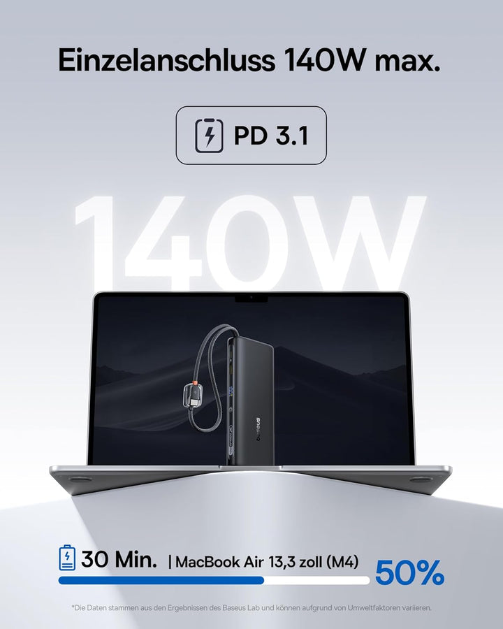 Baseus FC41 145W 25000mAh Powerbank Laptop CCC Zertifizierung, Schnellladen Power Bank mit 2 Integri