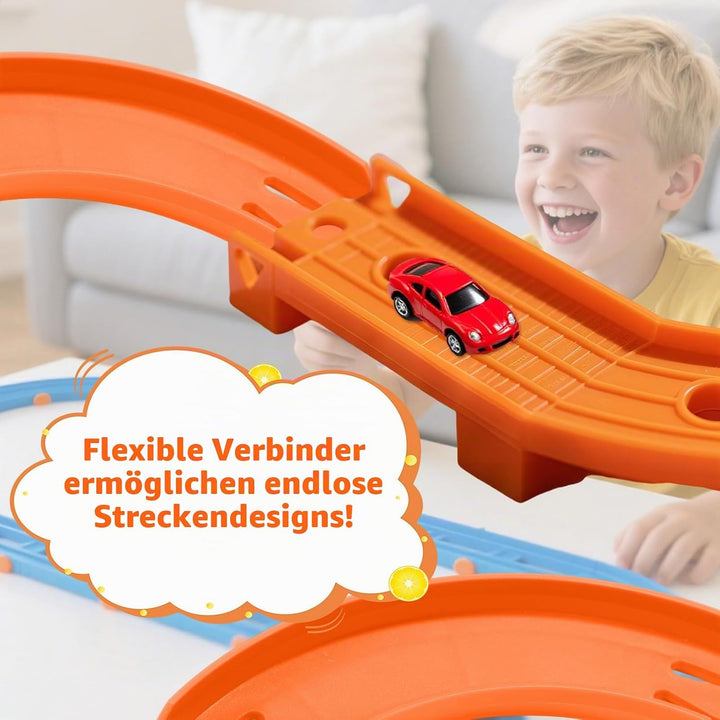 4stk Kurven Gleisverbinder für Hot Wheels, Prämie ABS 90 Grad Kurven Bahn Zubehör Rennstreckenkompon