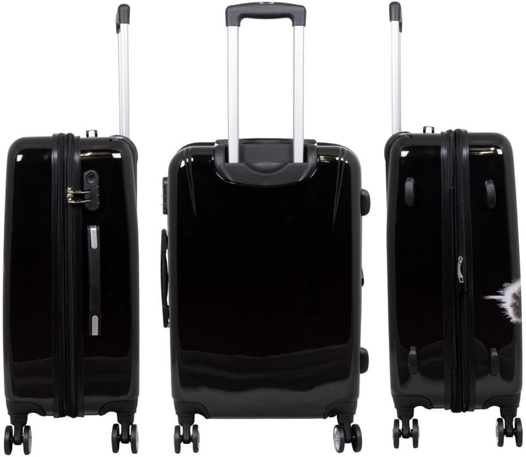 Hartschalen Koffer Trolley mit hochwertigem Motiv Print Kätzchen mit Dehnfalte, Grösse L Kätzchen L,