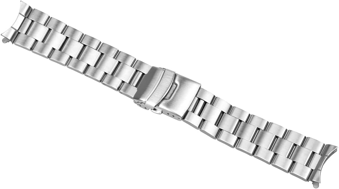 Juntan 20mm 22mm Edelstahl Uhrenarmband Gebogene Enden Uhrenarmbänder Metall Armband Schnellverschlu