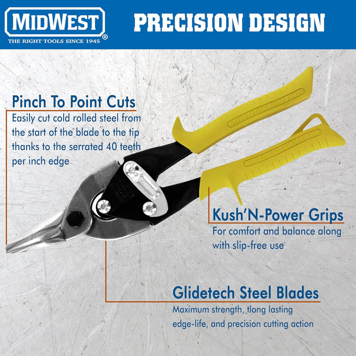 Midwest Aviation Snip - Reg Cut Snips Std, Gerade