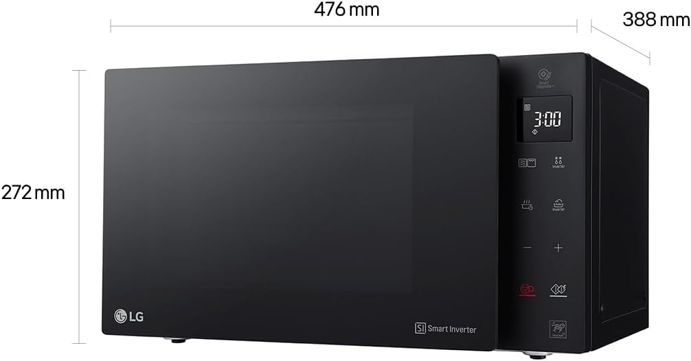LG - Mikrowelle, Grill, Smart Inverter 476 x 272 x 388 mm Schwarz