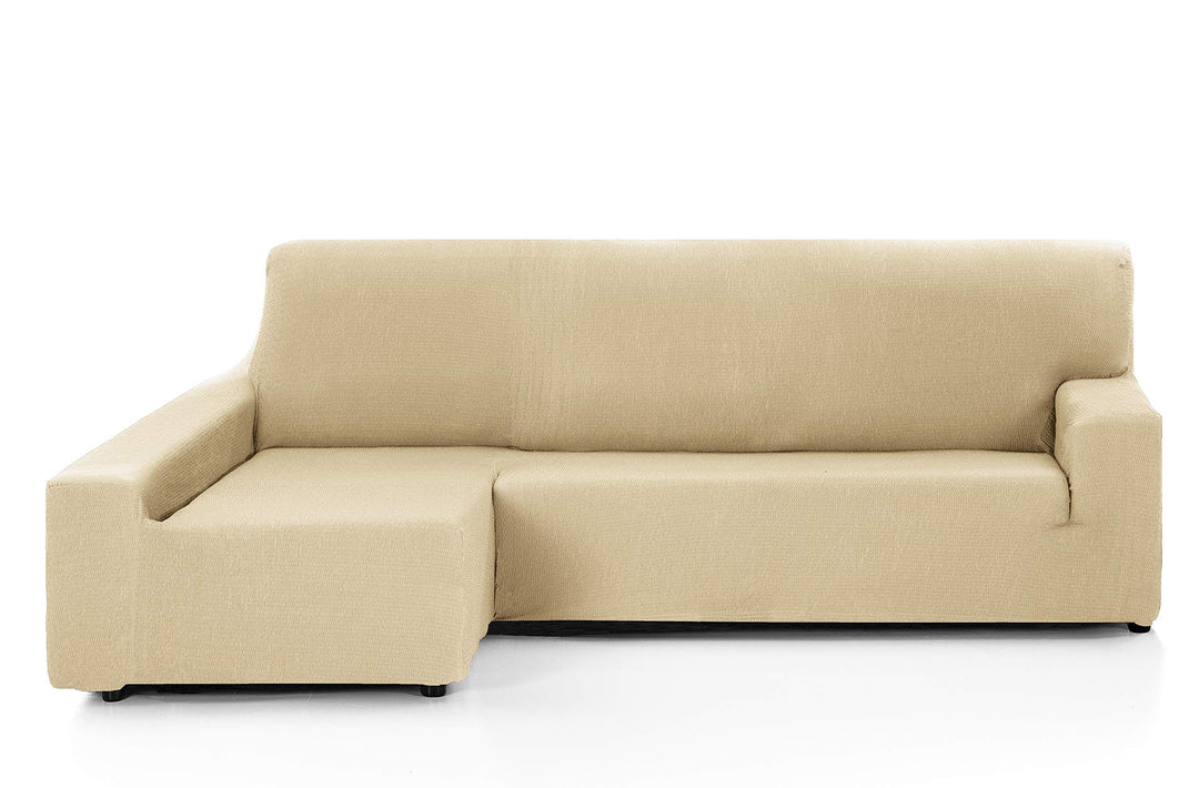 Martina Home - Elastischer Sofabezug, Modell Túnez, Eckteil Links, Stoff, Beige, 3-Sitzer, BRAZO IZQ