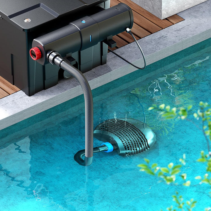 SunSun CTF-7000 SuperECO Teichpumpe 7000 l/h / 50 W, energiesparende Filterpumpe, Bachlaufpumpe für