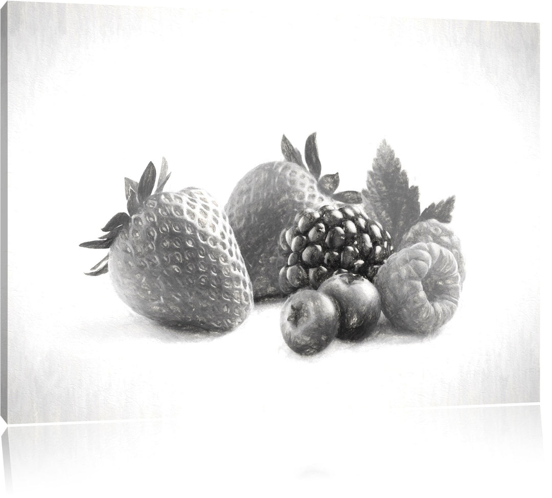 Pixxprint Frisches Obst als Leinwandbild/Grösse: 100x70 cm/Wandbild/Kunstdruck/fertig bespannt, 100x