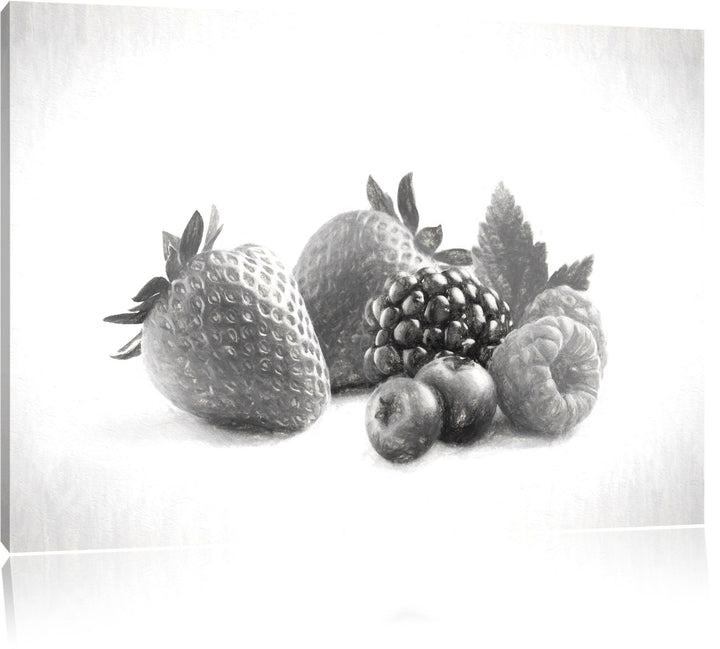 Pixxprint Frisches Obst als Leinwandbild/Grösse: 100x70 cm/Wandbild/Kunstdruck/fertig bespannt, 100x