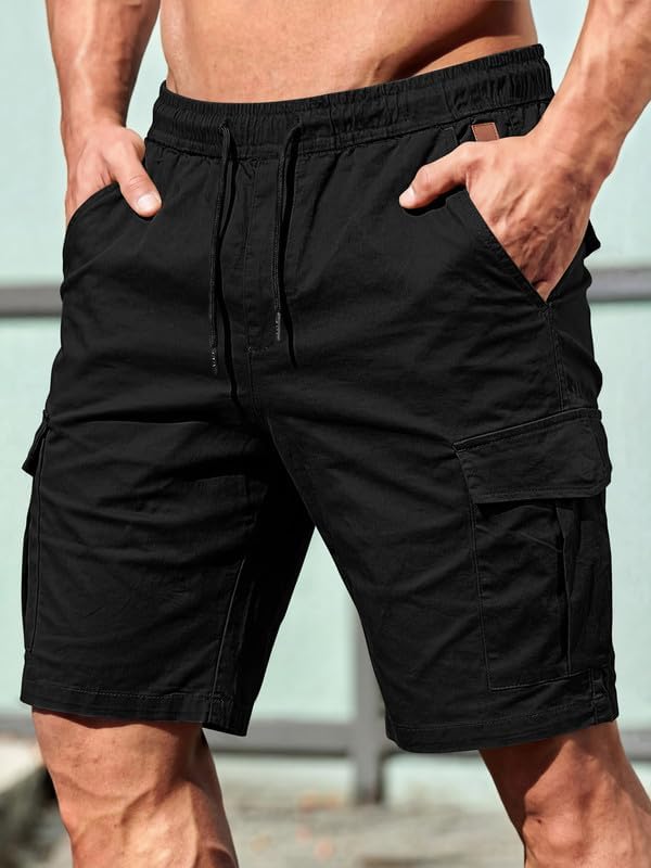 Elegancity Kurze Hosen Herren Cargo Shorts Freizeithose | Sommer Chino Shorts Mit 6 Taschen,Kurze Ca