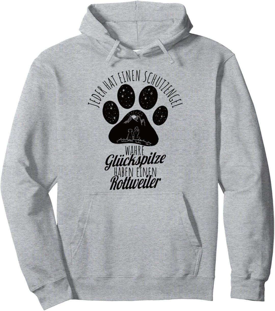 Rottweiler Schutzengel Hunde Spruch Damen Pullover Hoodie