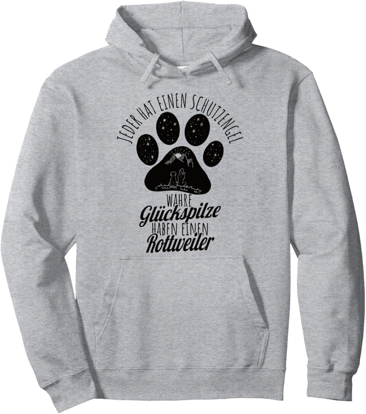Rottweiler Schutzengel Hunde Spruch Damen Pullover Hoodie