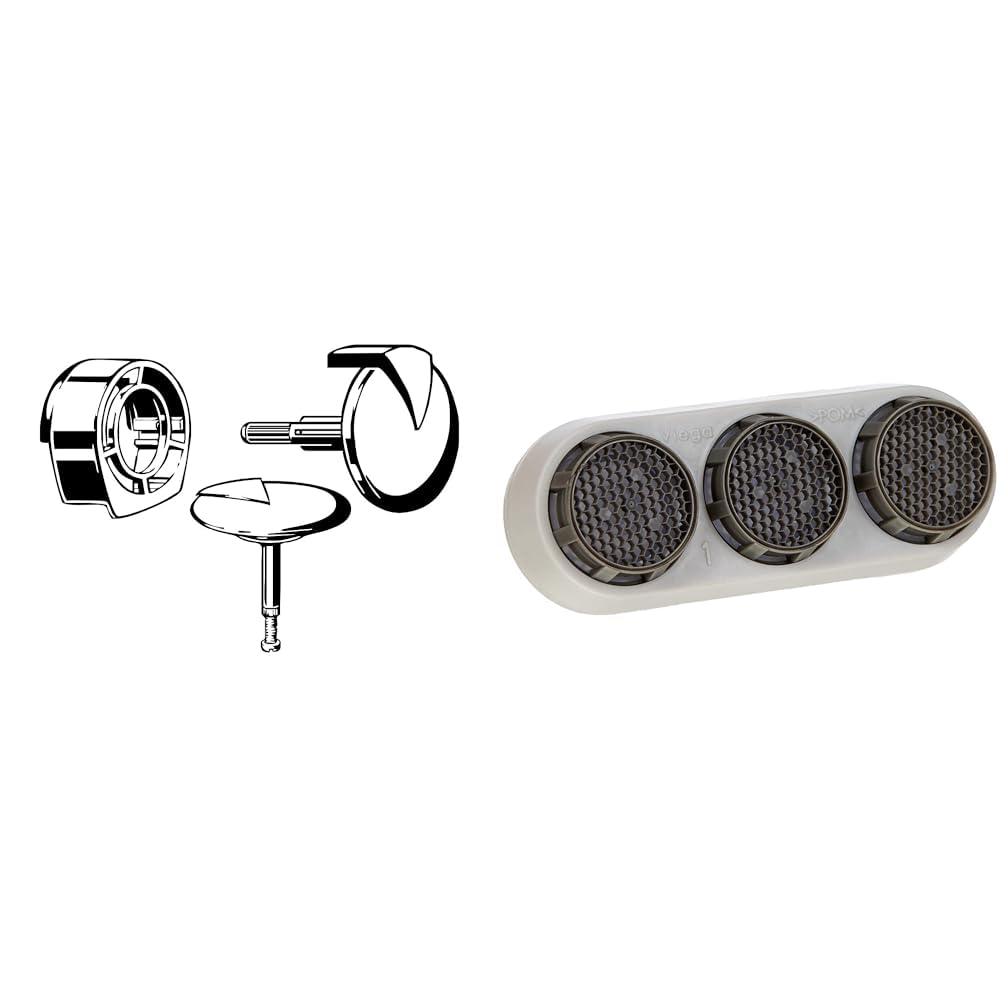Viega 306847 Ausst-Set Multiset-Trio 6161.05 Rosette, Zulaufabdeckung verchromt & 300012 Zulaufteil
