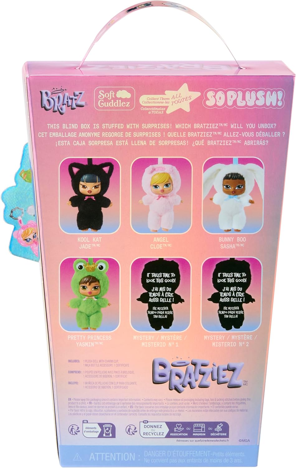 Bratz Bratziez Iconz Series Plush Blind Box - Enthält 1 Überraschungsfigur, Mit Clip-Anhänger und Zu
