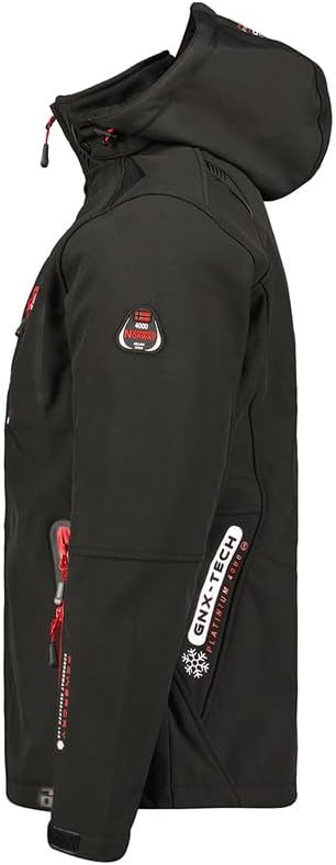 Geographical Norway Tanada Men - Softshelljacke Herren Wasserdicht atmungsaktiv Kapuze - Outdoor Man