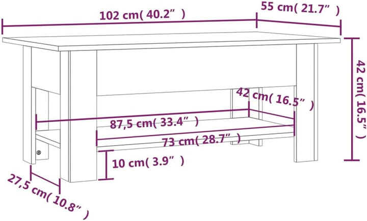 vidaXL Couchtisch Modern Beistelltisch Wohnzimmertisch Kaffeetisch Sofatisch Teetisch Tisch Wohnzimm