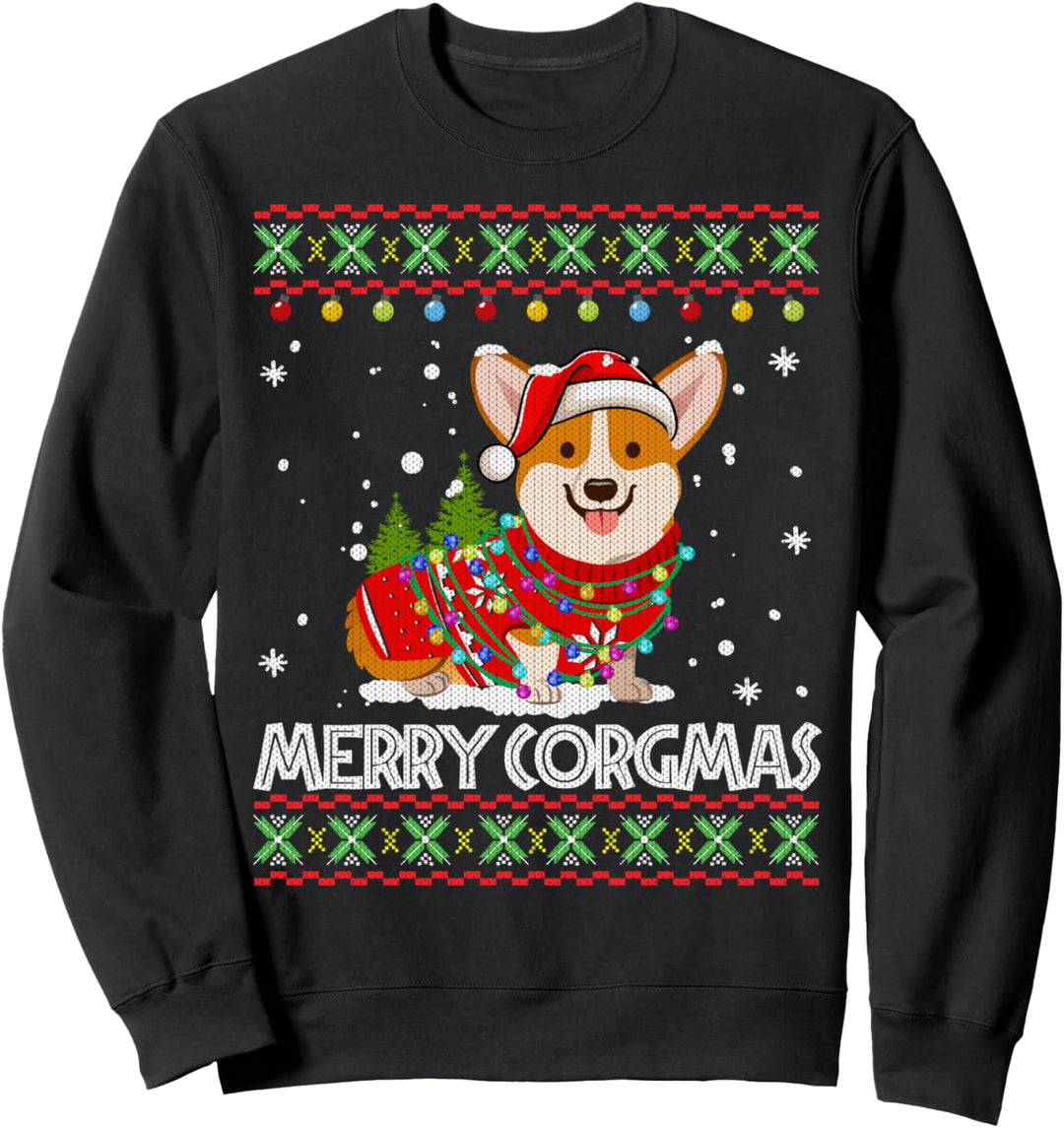 Corgi Dog Merry Corgmas Santa Corgi Ugly Christmas Sweater Sweatshirt