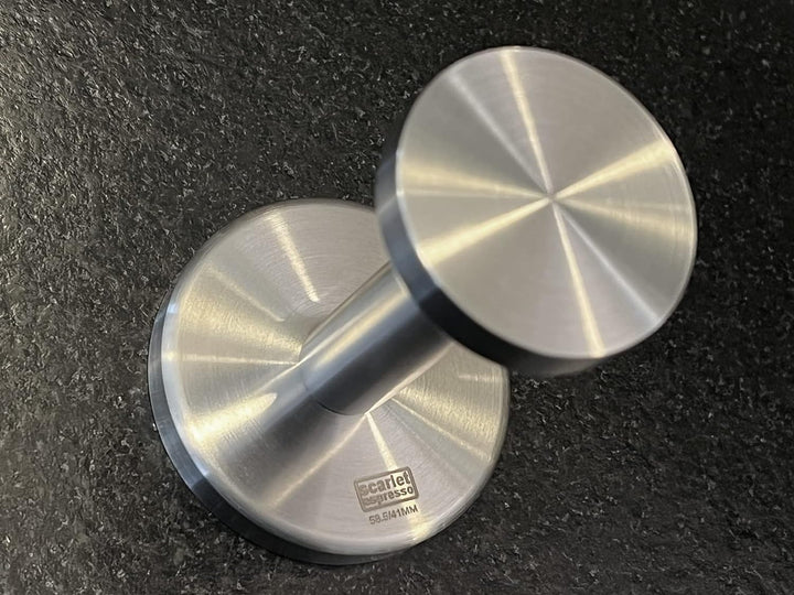 scarlet espresso | Tamper »LM1 DUO« 41 und 58/58,5mm inox CNC präzisionsgefertigt, Edelstahl, Profit