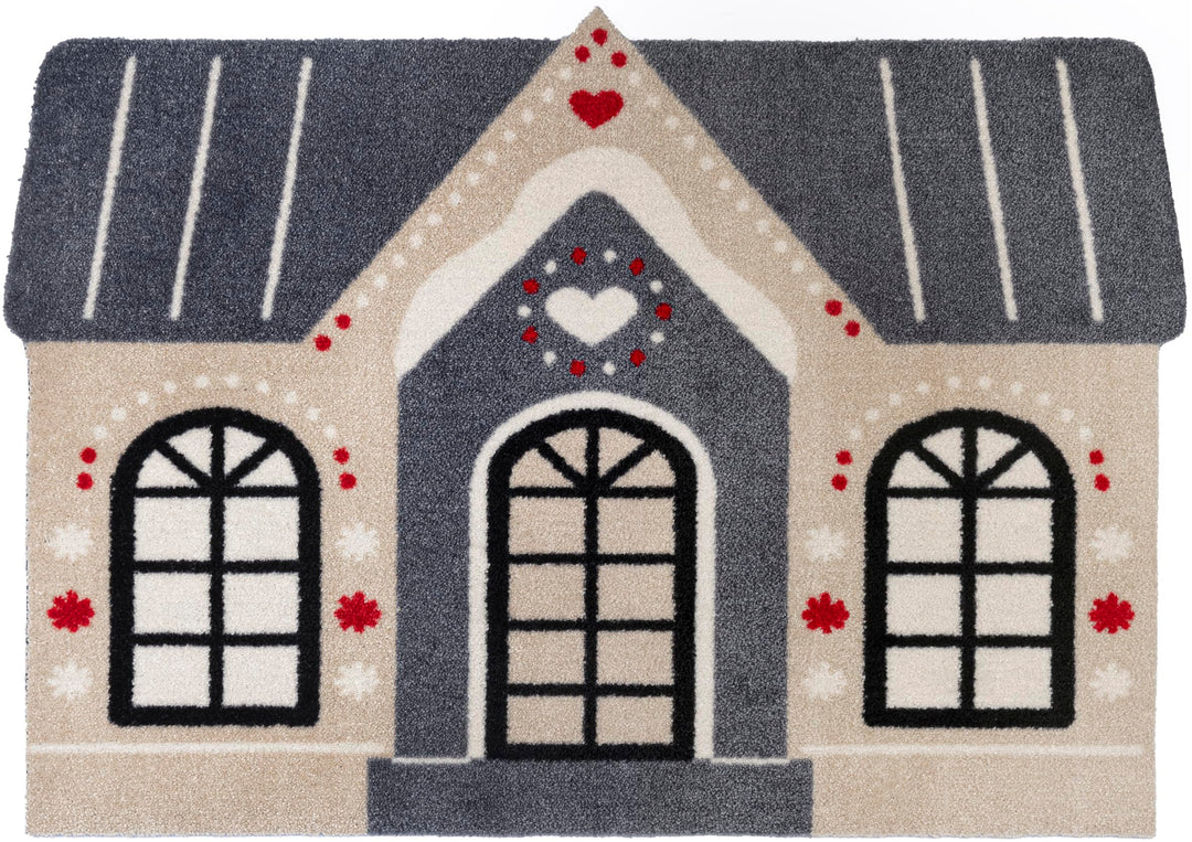 wash+dry Fussmatte, Cozy Cabin 60x85cm, innen und aussen, waschbar 60x85cm Bunt, 60x85cm Bunt