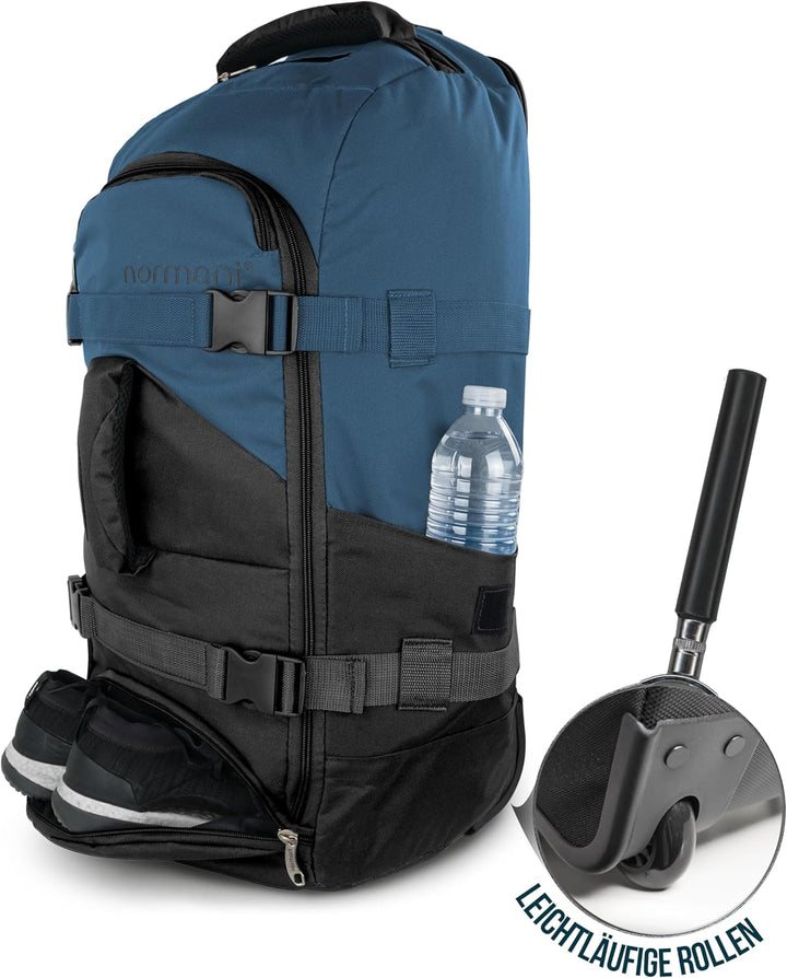 normani Reisetasche Trolley mit Rucksackfunktion 90 Liter - Backpacker mit Frontloader praktischer R
