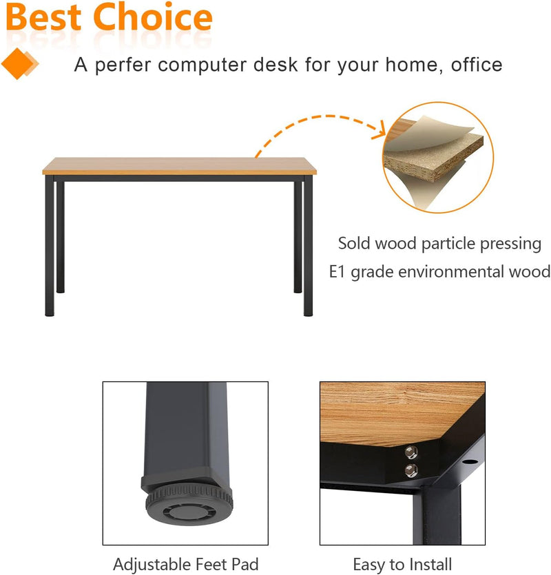 Need Computertisch Schreibtisch 100x60 cm PC Tisch Bürotisch Arbeitstisch Esstisch für Home Office,