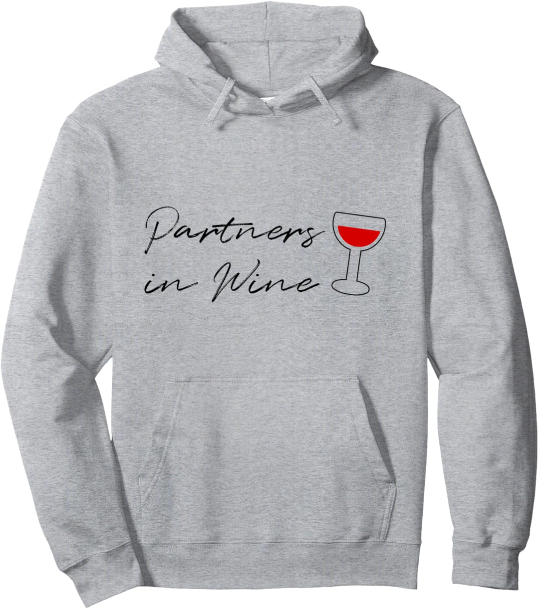 Weintrinker Wein Bekleidung Rotwein Outfit Partners In Wine Pullover Hoodie