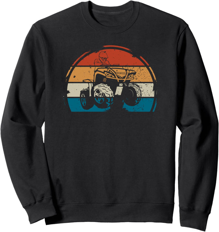 Retro Vintage Quad Fahrer Motiv Sweatshirt