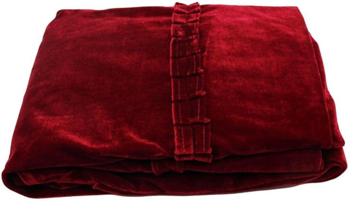 Dilwe Klavierdeckel, Colorfast Pleuche Piano Staubdicht Dekoriert Cover Rot, Rot