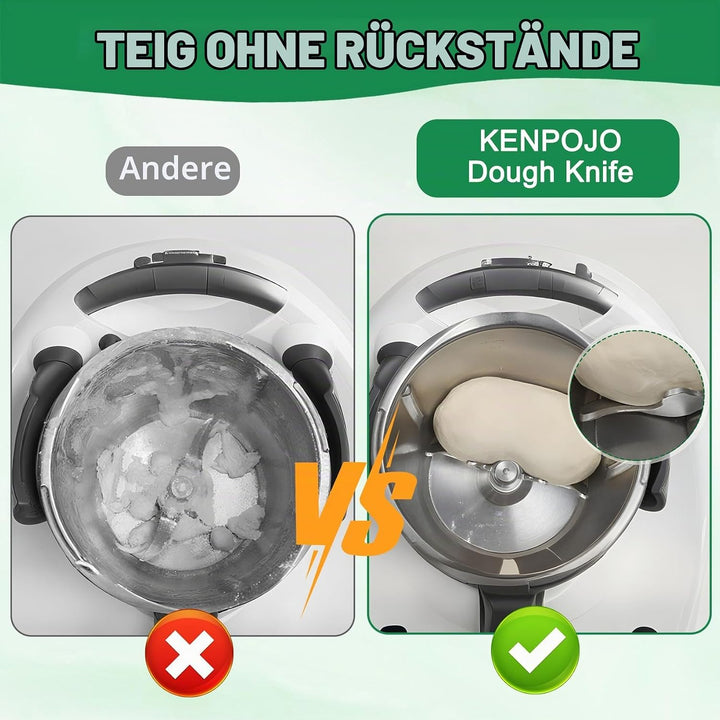 Teigmesser Kompatibel mit Thermomix TM6, TM5, Edelstahl Teigmischmesser mit Dichtring, Schnelle Rein