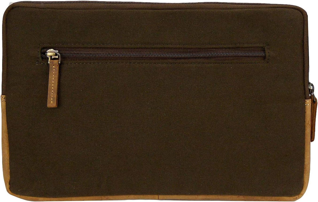 Greenburry Tasche für Tablet Notebook Dokumente 13" Leder Canvas braun Vintage