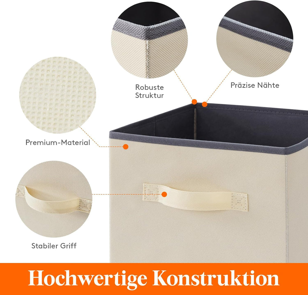 Lifewit 12 Stück Aufbewahrungswürfel, Aufbewahrungsbox aus Stoff, Ordnungsboxen aus Vliesstoff mit G