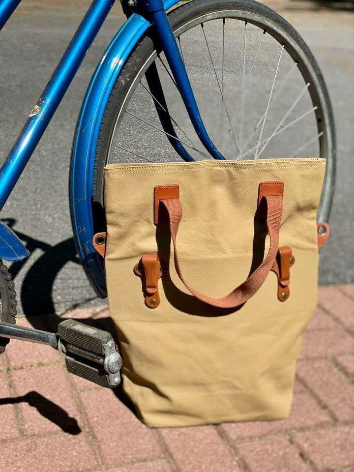 Tourbn TOURBON 3-in-1 Fahrradtasche hinten für Fahrrad Damen Shopper Handtasche Gepäckträgertasche O