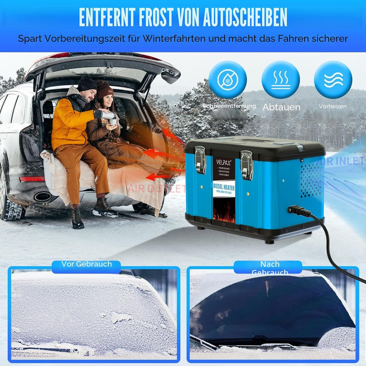 VELPAX Diesel Luftheizung All in One 8KW Dieselheizung,mit Fernbedienung &amp; LCD-Schalterdisplay 12V &amp;