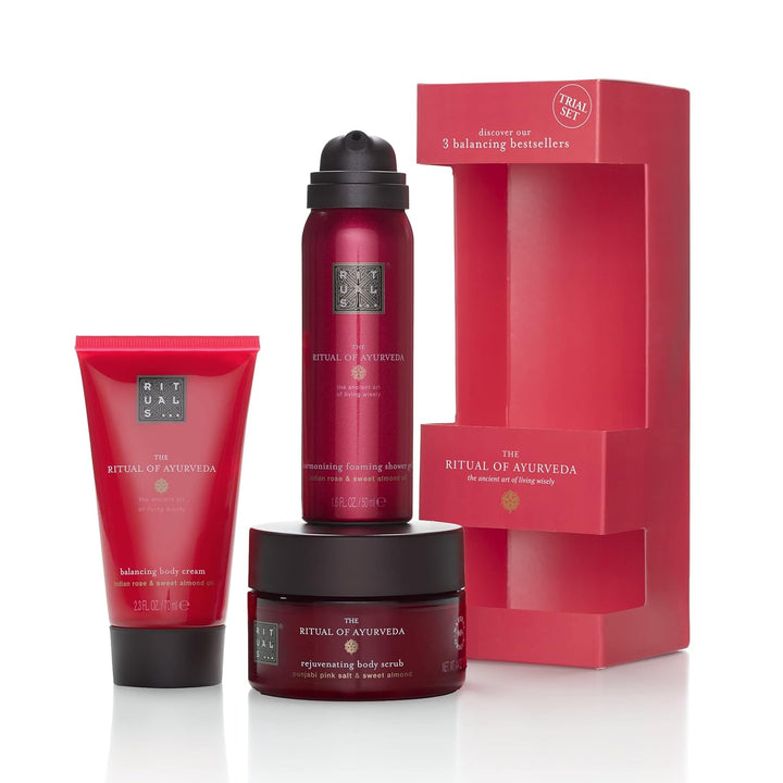 RITUALS Geschenkset für Frauen von The Ritual of Ayurveda, Probierset - mit indischem Rosen- und Man