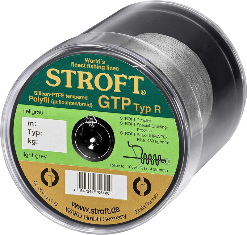 WAKU Schnur STROFT GTP Typ R Geflochtene 100m hellgrau R5-0,250mm-11kg, R5-0,250mm-11kg