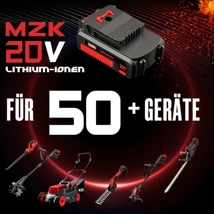 MZK 20V 30 cm Akku-Rasentrimmer & Kantenschneider, batteriebetrieben mit automatischer Fadenführung,